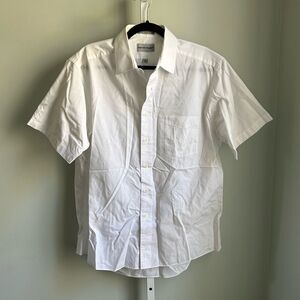 David Taylor White Short Sleeve Button Down